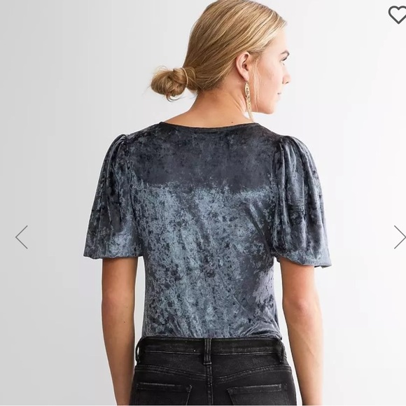 Free People Dont You Wish Velvet Bodysuit In Sunflower Seed. - Picture 3 of 13